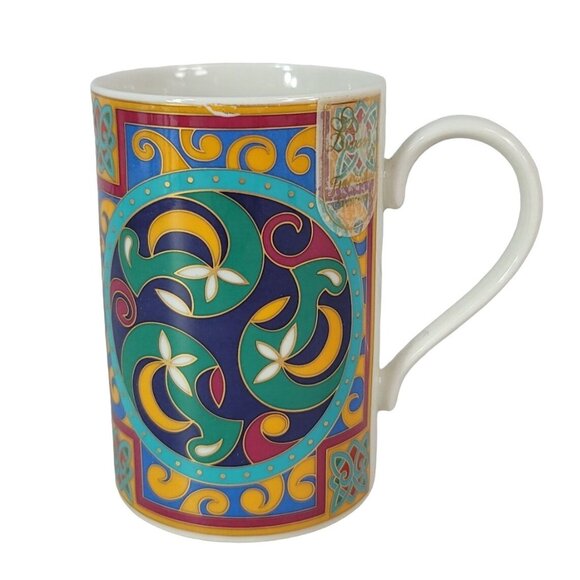 Dunoon Jane Brookshaw Jura Celtic Mug Abstract Geometric Scotland Stoneware NWOT - Picture 2 of 12